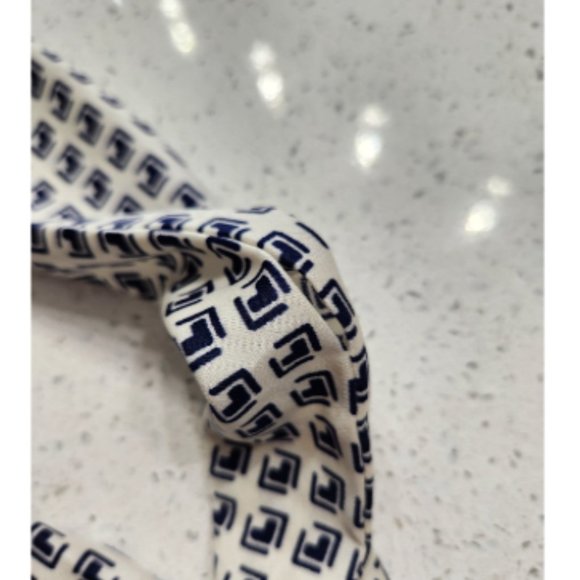 Real Vintage Retro Geometric Silky Skinny Scarves 60's or 70's Mod Midcentury - Picture 5 of 5